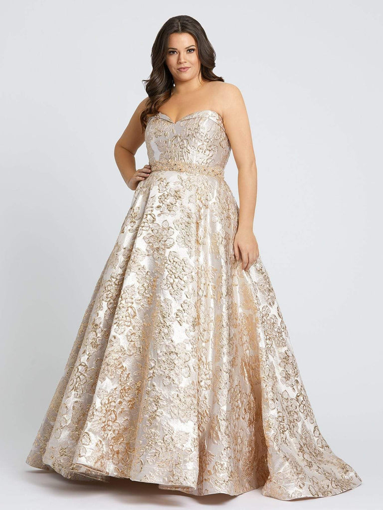 brocade ball gown