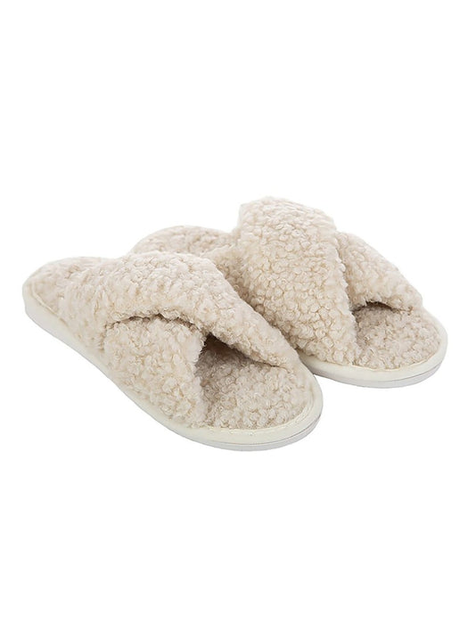 vegan shearling slippers