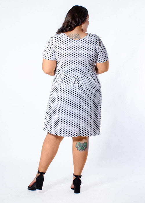 Joyce Dress In White Dot Coedition