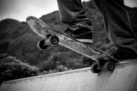 freestyle skateboard on a vert ramp