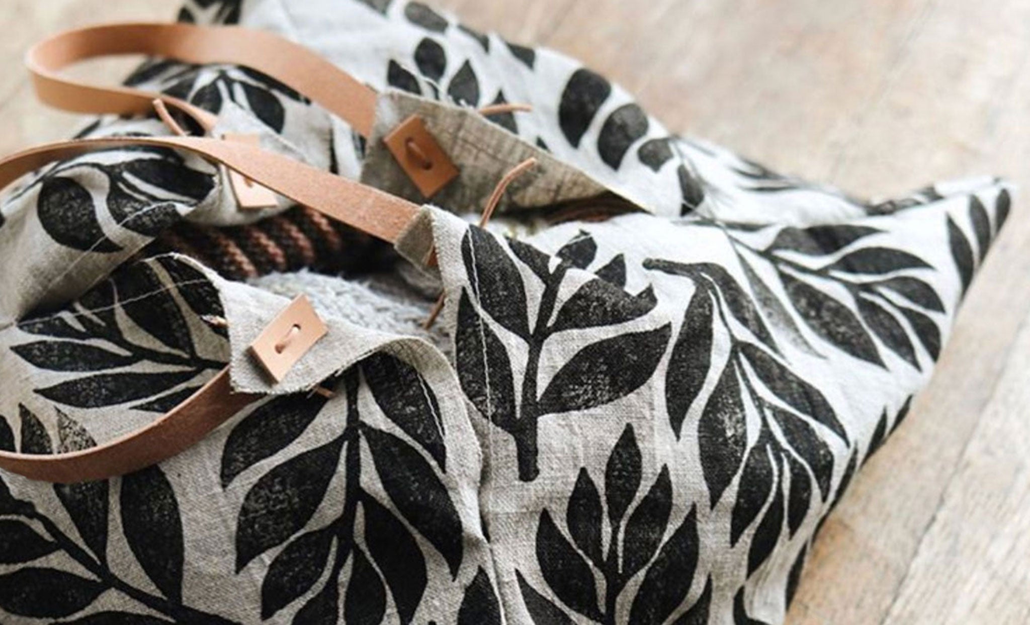 DIY: Block Printing With Our Linen and Kraft Accessories - Cocoknits