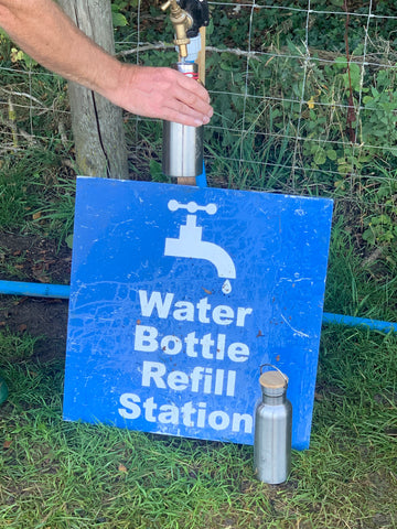Water refill points were freely available. 