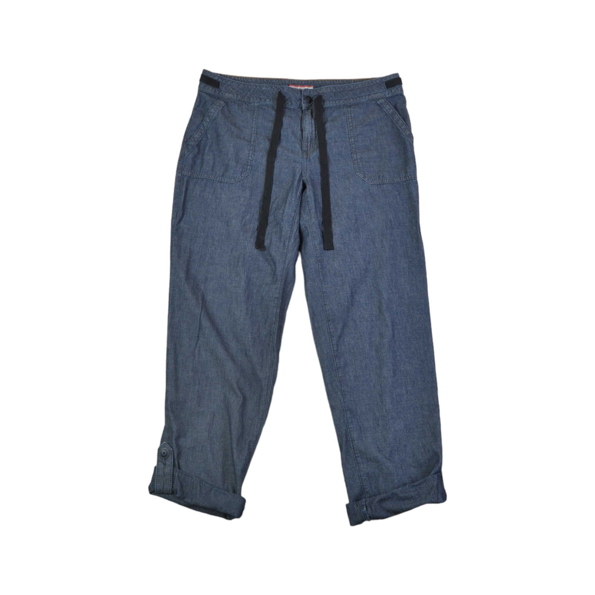 image of Vintage Y2K Tommy Hilfiger Denim Cargo Pants Blue Ladies W26 L34