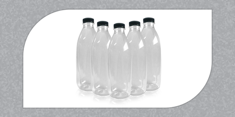 clear plastic bottles with lids