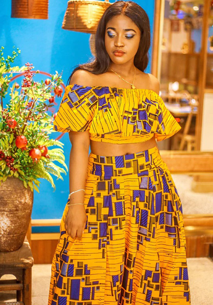 off shoulder kitenge dresses