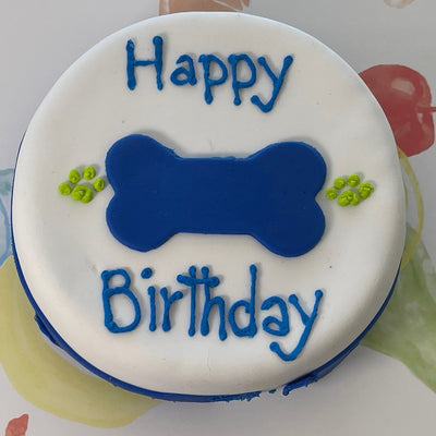 dog bone birthday cake