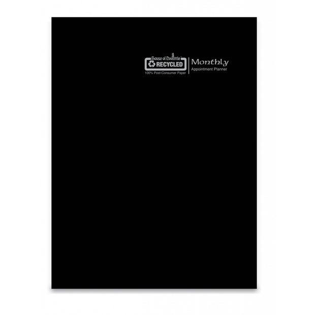 House of Doolittle Monthly Planner - 8 1/2" x 11" - Black Cover | Atlas Stationers.