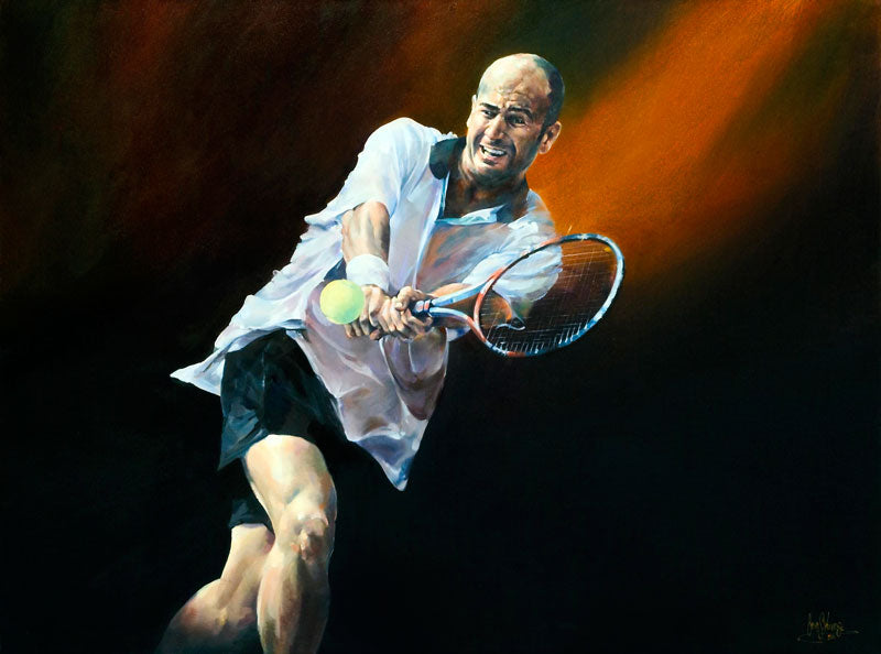 Famous Sports Painting Artist In New Zealand Soccer Painting Artist   Enorm Gallery42707 Andre Agassi 20160112 1771691566 