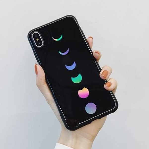 Holographic Moon Phases Phone Case Iphone