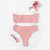 pastel pink bikini