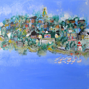 Yvon Gallant, RCA artwork 'Beaverbrook Gallery & Fredericton Downtown' at Gallery78 Fredericton, New Brunswick