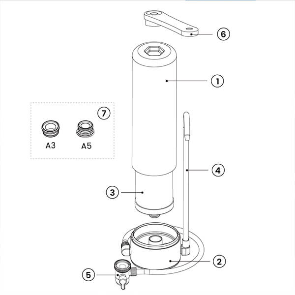 Waterdrop WD-CTF-01 Filtro Acqua da Banco, 5 Stadi Sistema Filtro in  Acciaio Inox, 8000 Galloni Filtro per Rubinetto, Riduce il 99% del Cloro,  Metalli