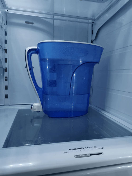 ZeroWater Pitcher in the refrigerator