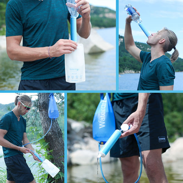 Wasserfilter Outdoor Mini Wasser Filter: Wasseraufbereitung Camping  Trinkwasser mit Strohhalm - Tragbarer Trinkwasserfilter für Survival  Notfall Hiking Wandern Reise Unterwegs : : Sport & Freizeit