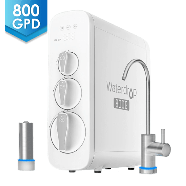 800GPD Tankless RO System with UV Sterilizing Light - Waterdrop G3P800