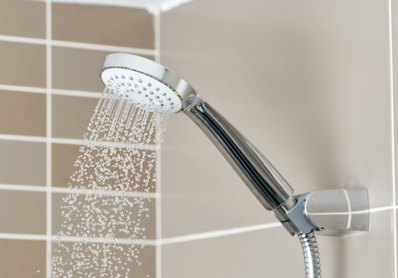 water flowing from a shower