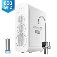 800 GPD Tankless RO System with UV Sterilizing Light and Large Faucet Screen - Waterdrop G3P800