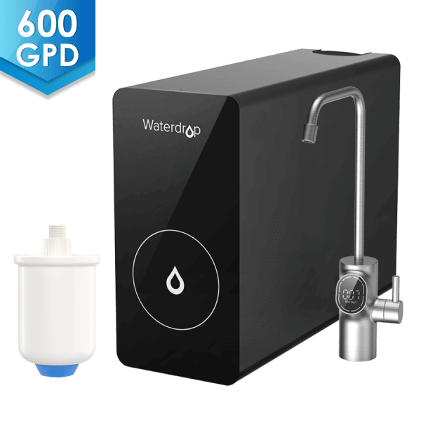 Waterdrop RO Reverse Osmosis Water Filtration System, 600 GPD, Smart Panel