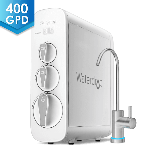 Waterdrop G3 Reverse Osmosis System, NSF Certified, Tankless RO Water  Filter System, Under Sink RO System, TDS Reduction, 400 GPD, UL Listed  Power, FCC Listed, USA Tech 