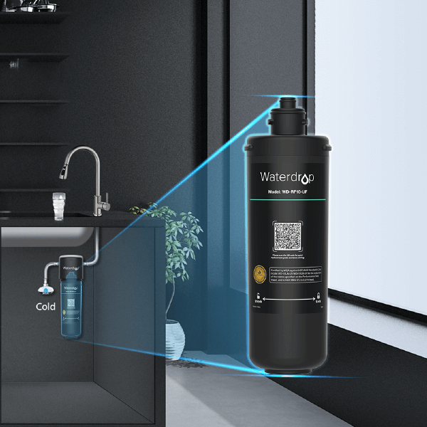 Waterdrop RF10W-UF - Filtro de agua de 0.01 micrones, reduce el plomo, el  cloro, el mal sabor y el olor, alta capacidad de 8 K, reemplazo para el