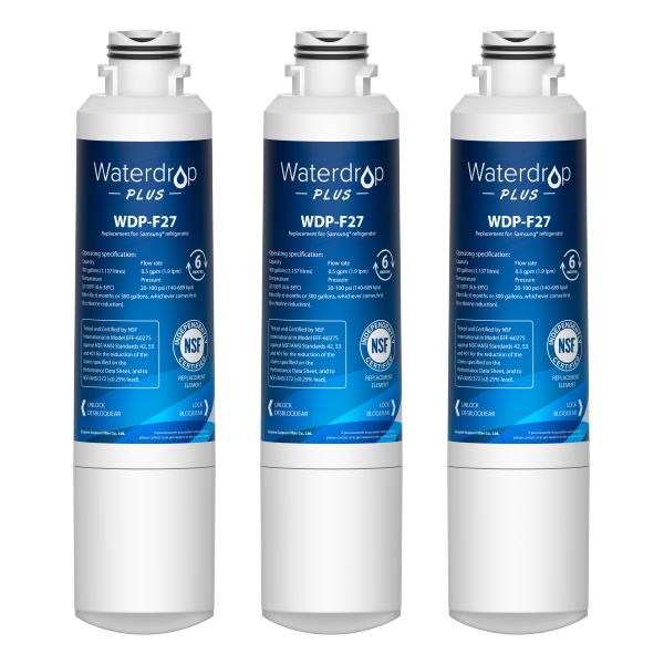 2 Pack Waterdrop DA29-00020B Replacement for Samsung DA29-00020B,  HAF-CIN/EXP, 46-9101 Refrigerator Water Filter, Package may vary 