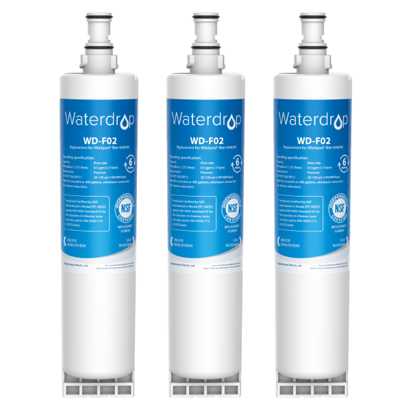 3-Pack Replacement for for KitchenAid KSRP25FNSS00 Refrigerator Water  Filter - Compatible with with KitchenAid 4396508, 4396509, 4396510 Fridge  Water