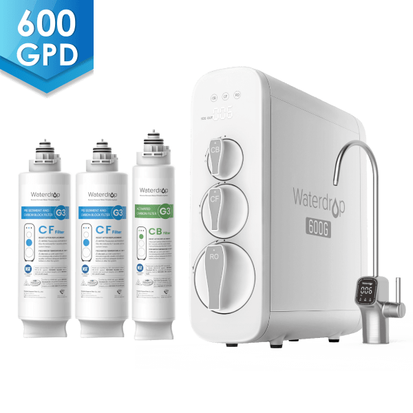 Waterdrop K6 Reverse Osmosis Instant Hot Water Filter System,600 GPD,  Tankless