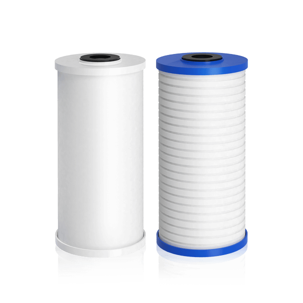 Waterdrop WF10PG 5 Micron 4.5" x 10" Sediment Filter and Activated Carbon Filter, Replacement Cartridge for WFH21-PG Whole House Water Filtration System