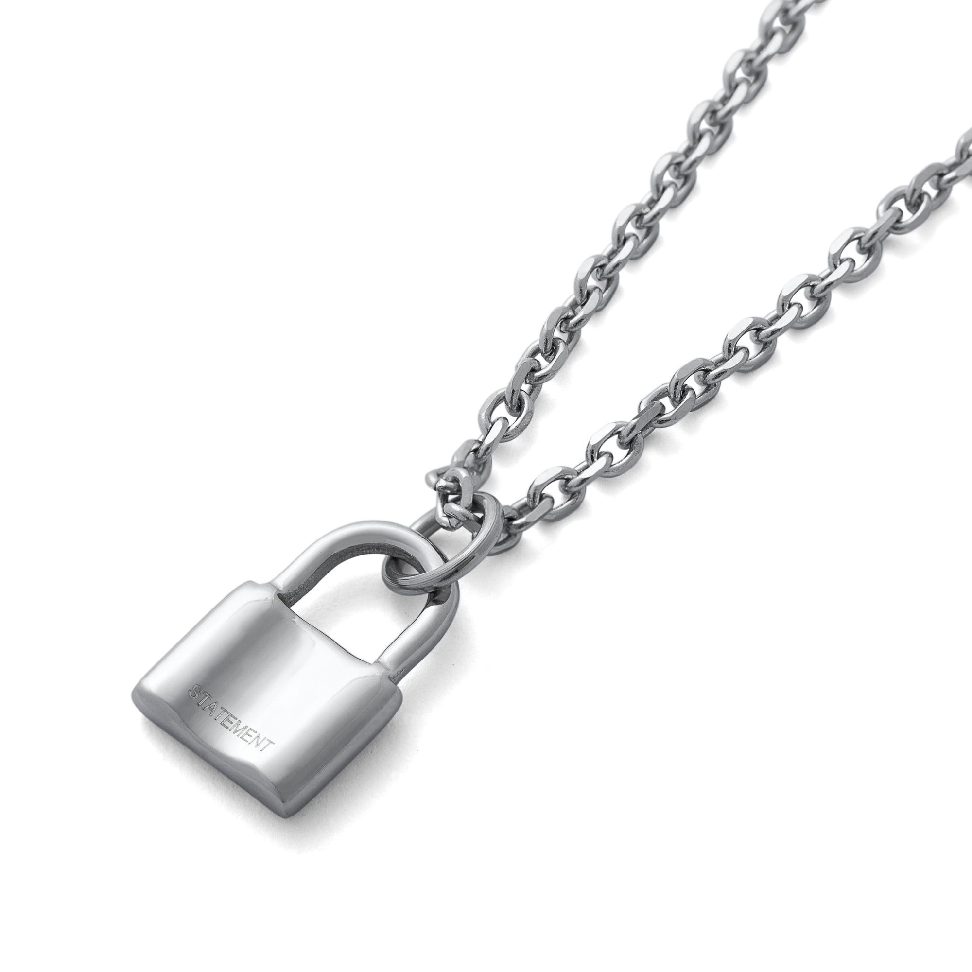 Stainless Steel Louis Functional Lock Necklace