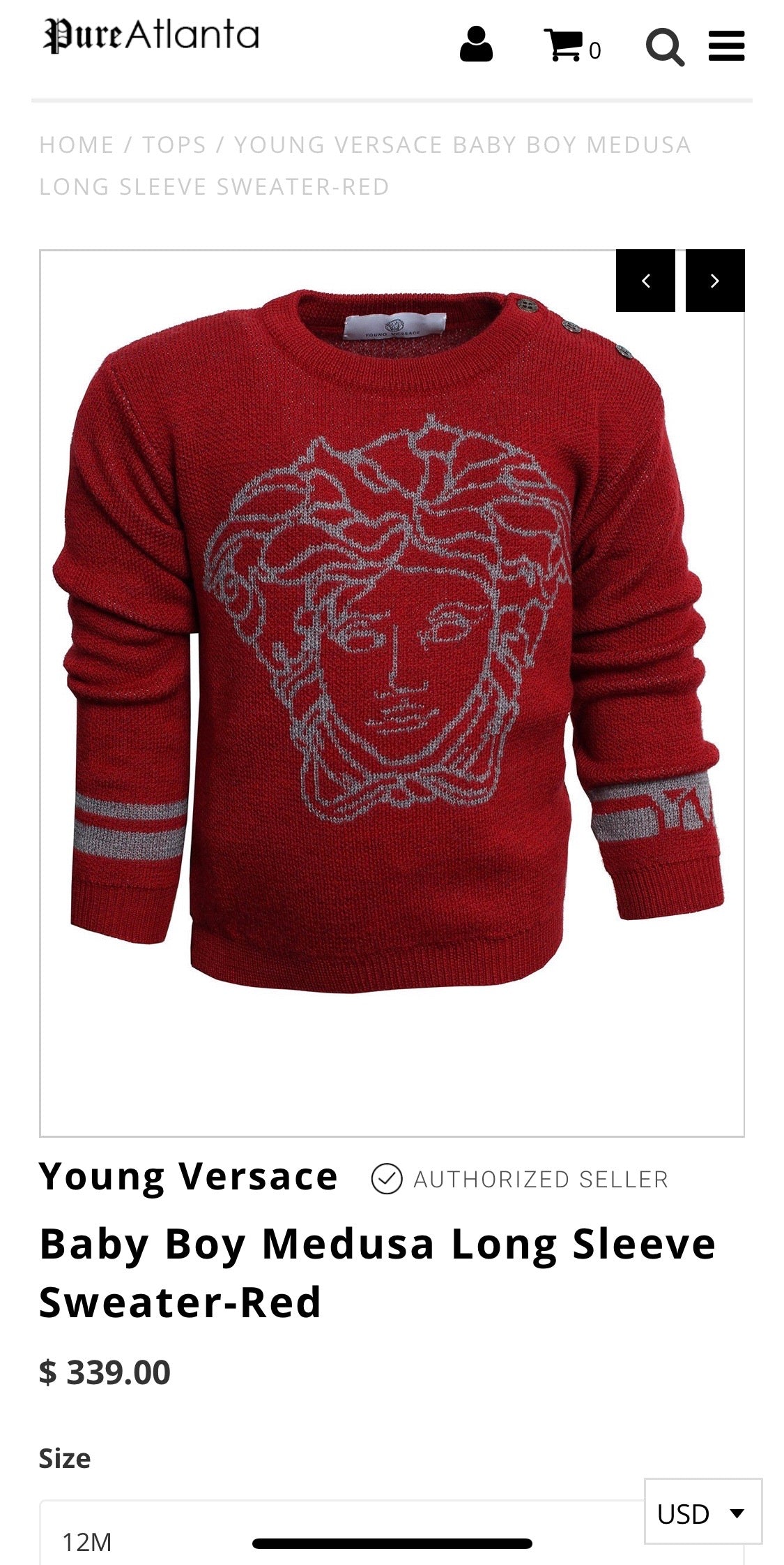 young versace sweater
