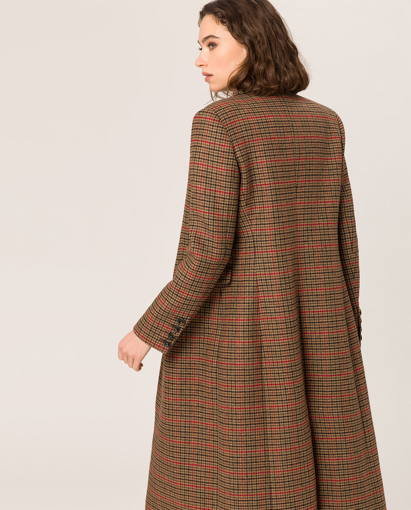 maxi check coat