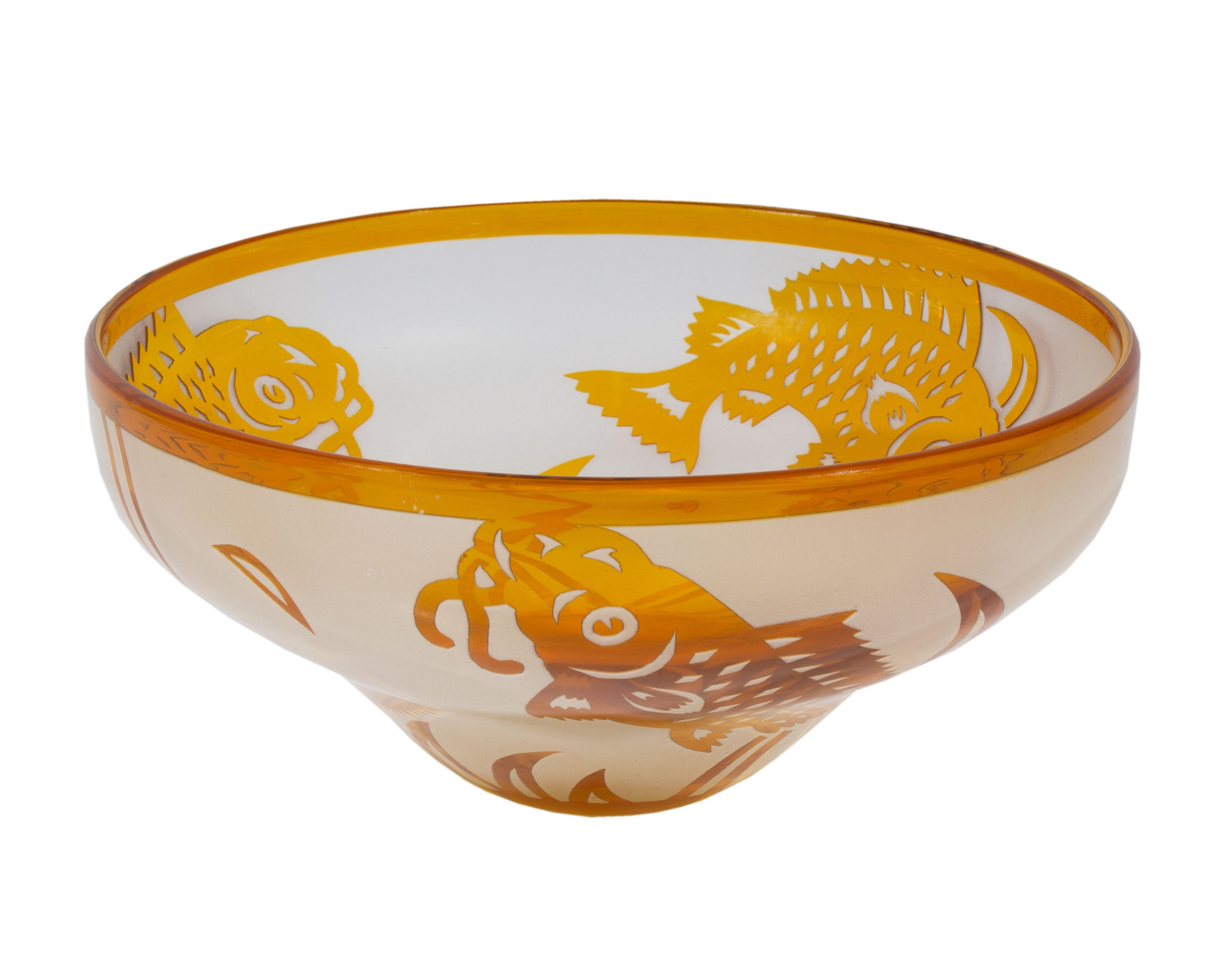 Ion Tamaian Signed Art Glass Centerpiece Bowl – Sheafer + King Modern