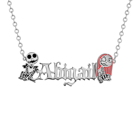 Skeletons Family Necklace, Jack Skellington and Sally, Heart Family Pendant  - Etsy