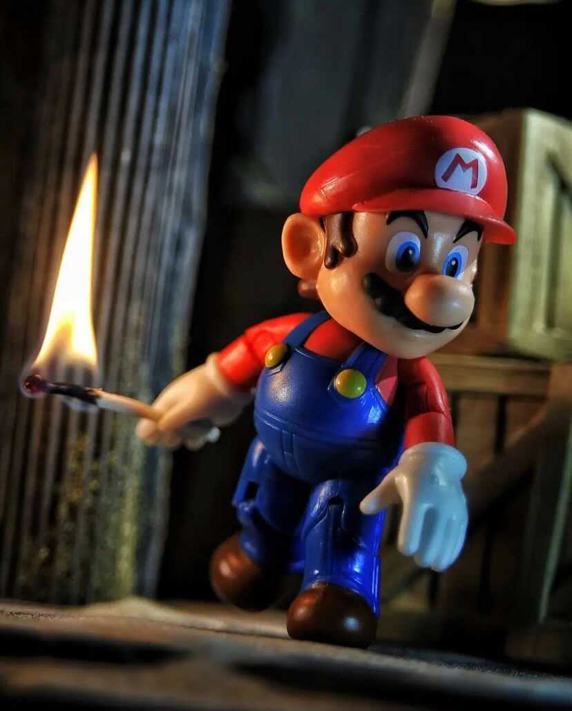 toy photography of character Mario