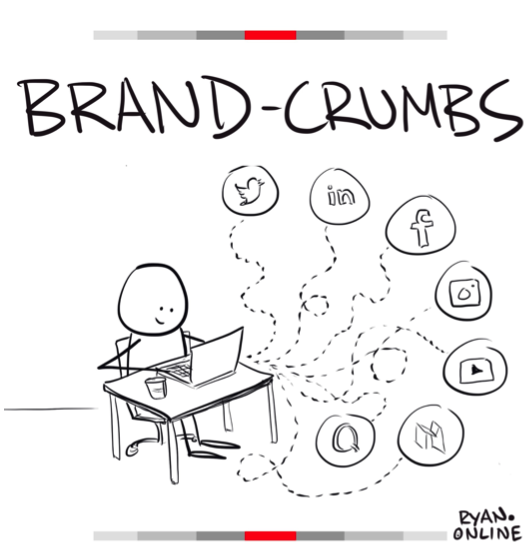 cartoon illustration that states the words brand crumbs