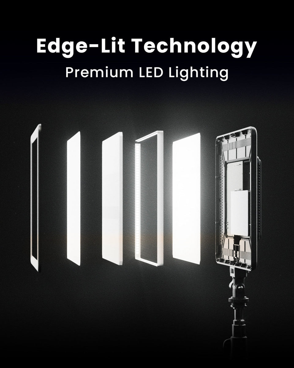 Lume Cube Studio Panel Lighting Kit Two Edge-Lit LED Panel Lights with Stands