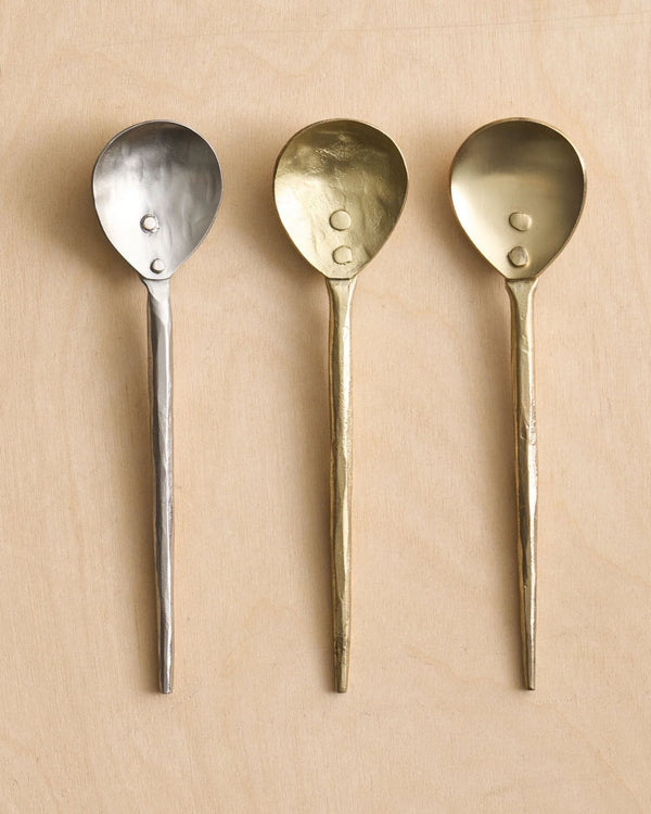 Slotted Brass Olive Spoon