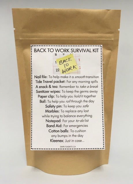 142 ($16) Back To Work Survival Kit – One and Only Handmade Marketplace Inc.