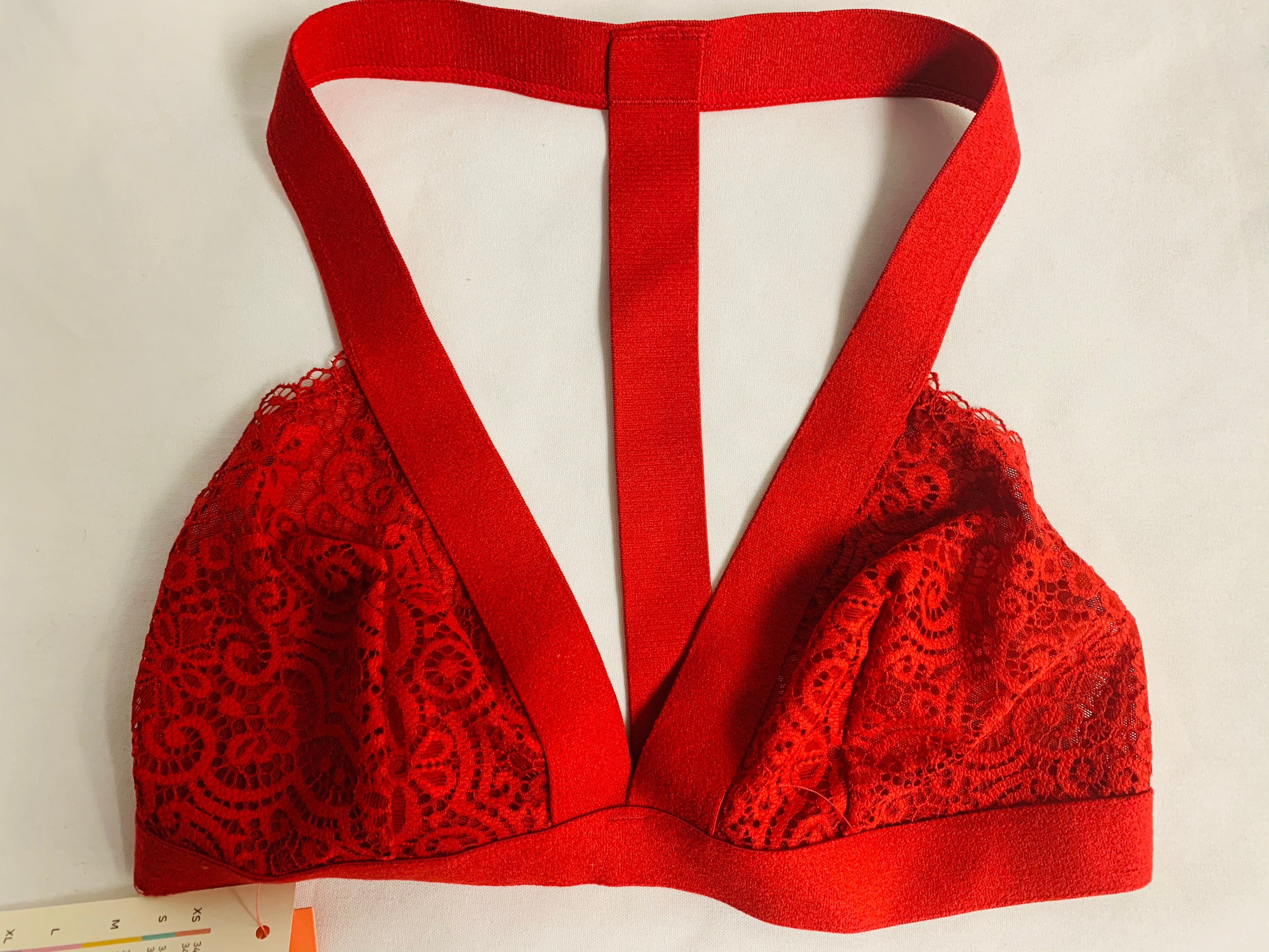 Target COLSIE WOMEN'S LACE TRIANGLE BRALETTE RED