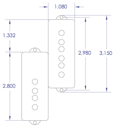 Aguilar AG 5P-60 Dimensions