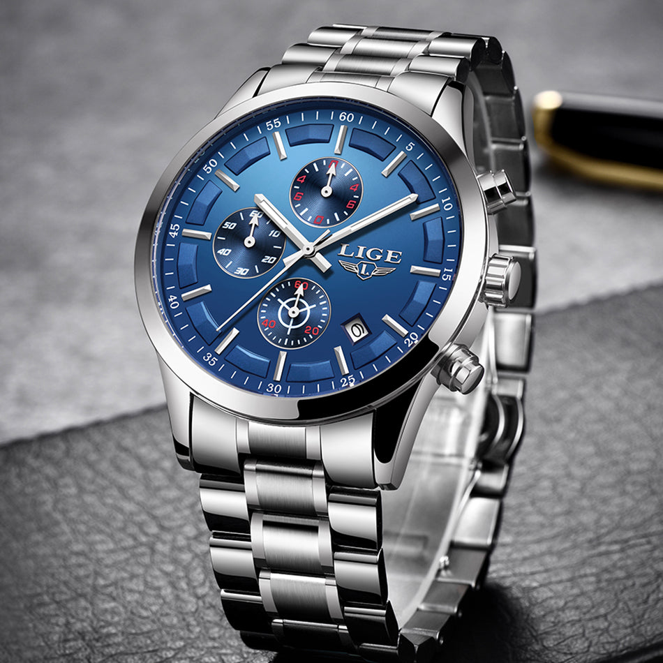 LIGE Chronograph Male Sport Watch – BOLD InStyle