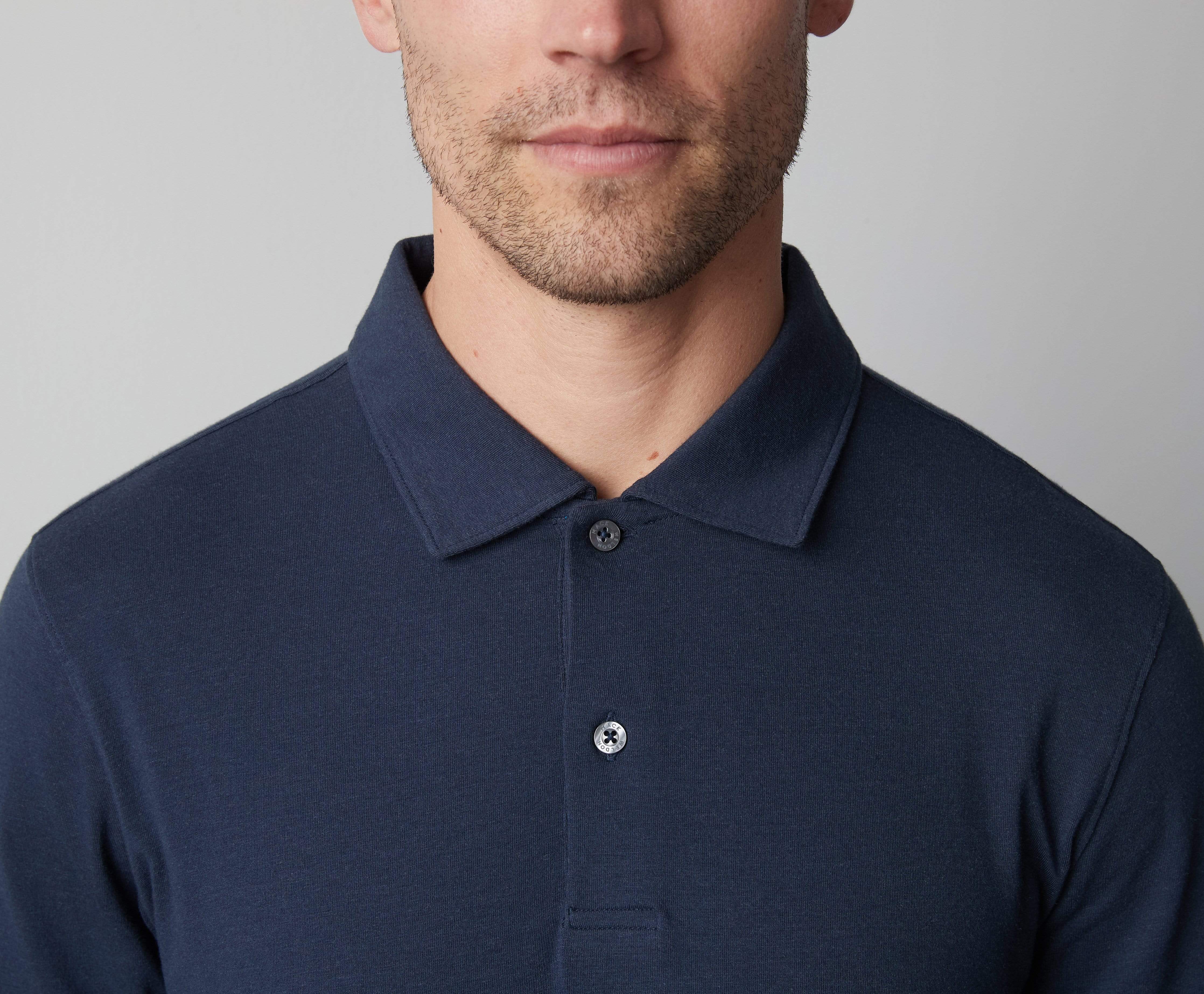 Mack Weldon SILVER Long Sleeve Polo WHERE TO BUY