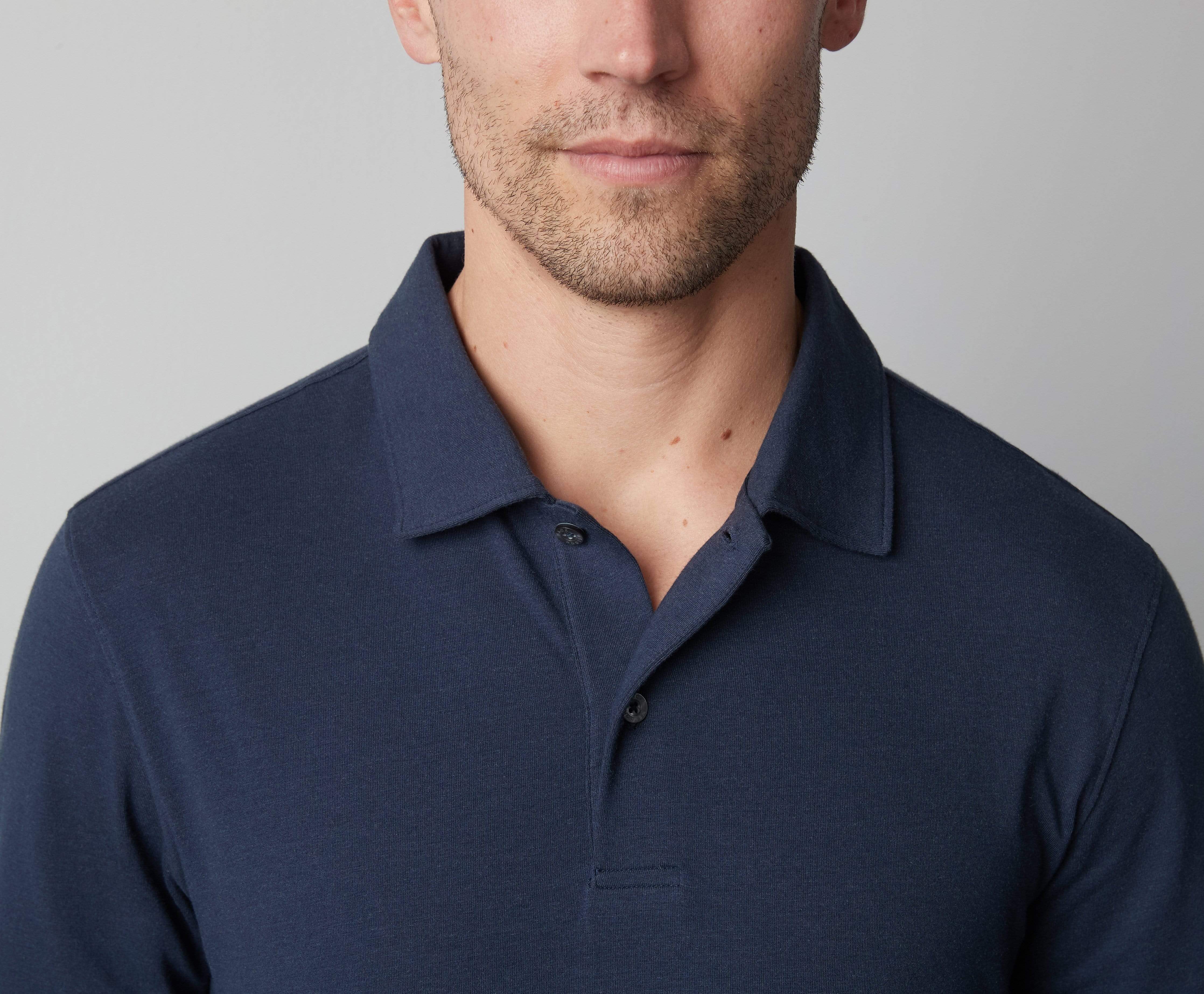 Mack Weldon SILVER Long Sleeve Polo HOW TO BUY