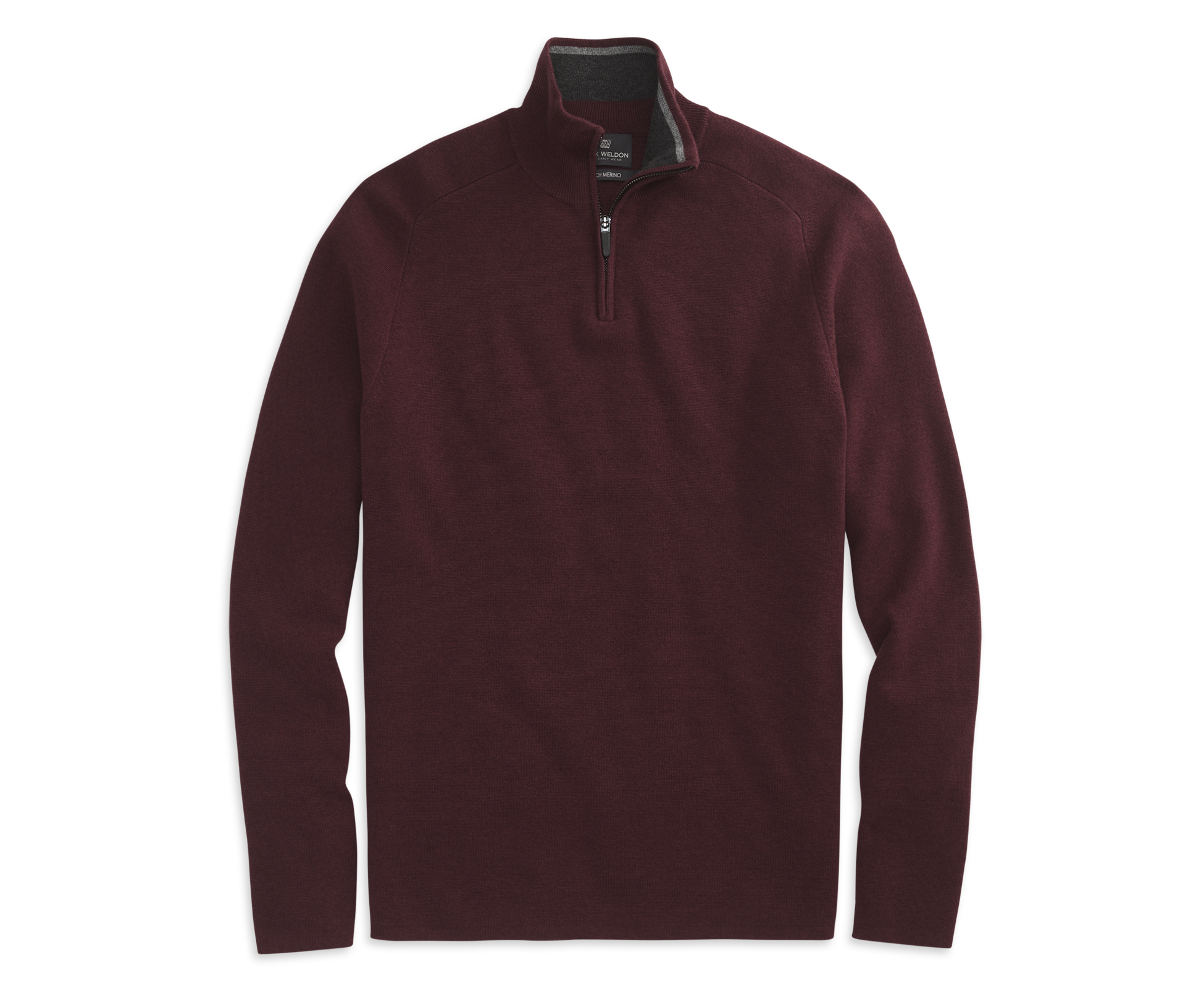 Tech Merino Half-Zip Sweater Winestain Mack Weldon