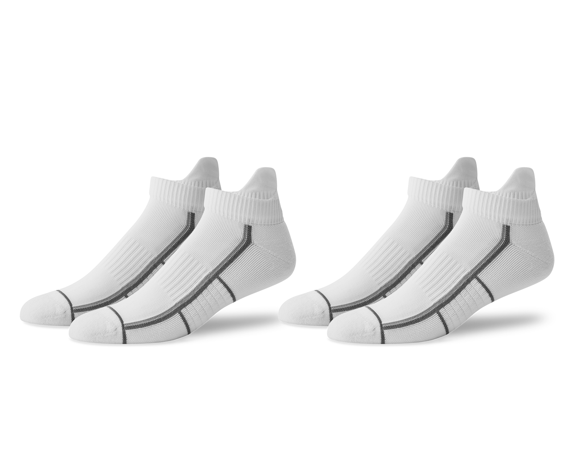 2-Pack AIRKNITˣ Ankle Socks Bright White Outline