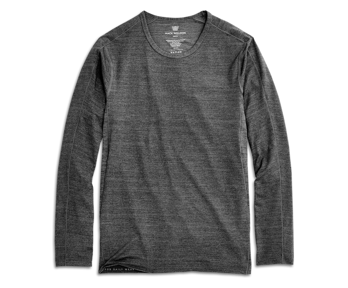 AIRKNITx Long Sleeve T-Shirt Charcoal Heather – Mack Weldon