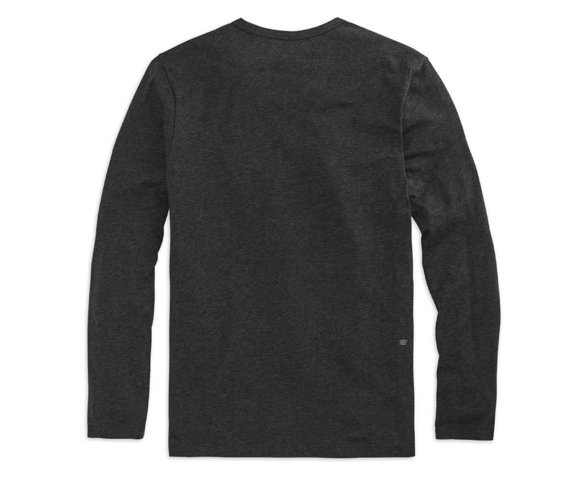 Pima Long Sleeve Henley Charcoal Heather – Mack Weldon