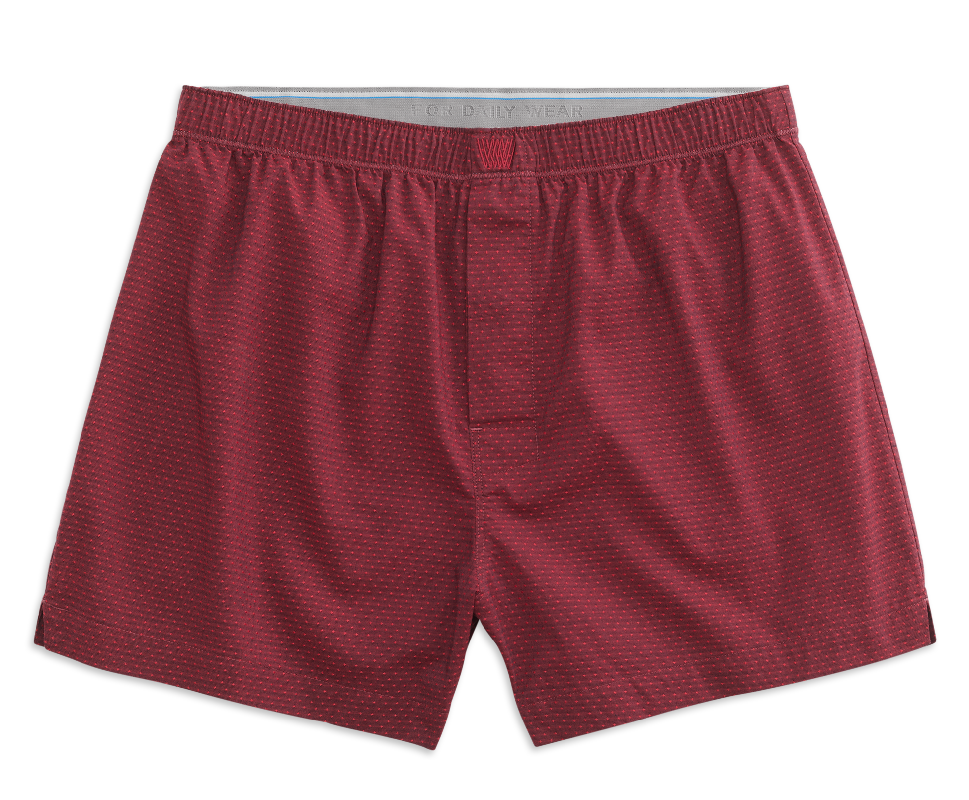 24/7 Woven Boxer Dark Crimson Dobby Dot