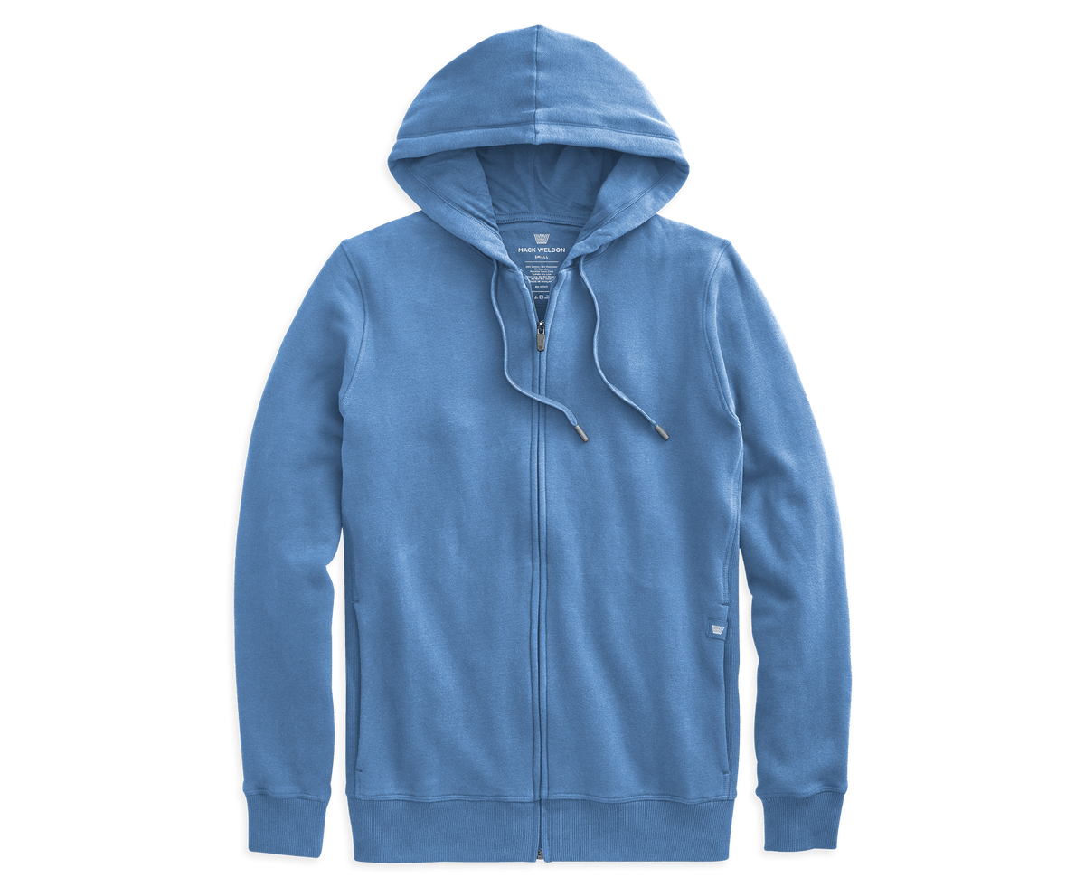 Ace Full-Zip Hooded Sweatshirt Comet Blue – Mack Weldon