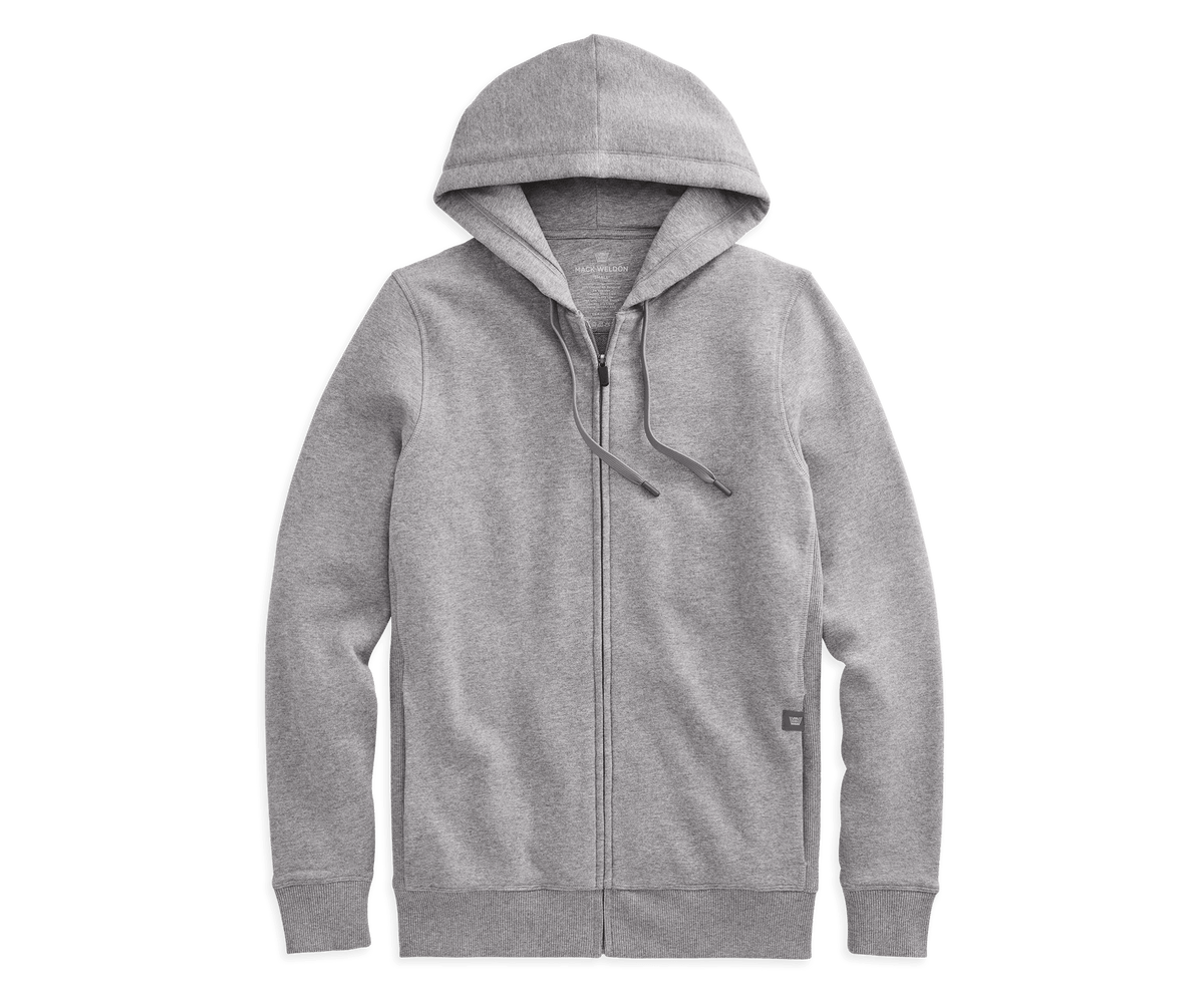Ace Full-Zip Hooded Sweatshirt Grey Heather – Mack Weldon
